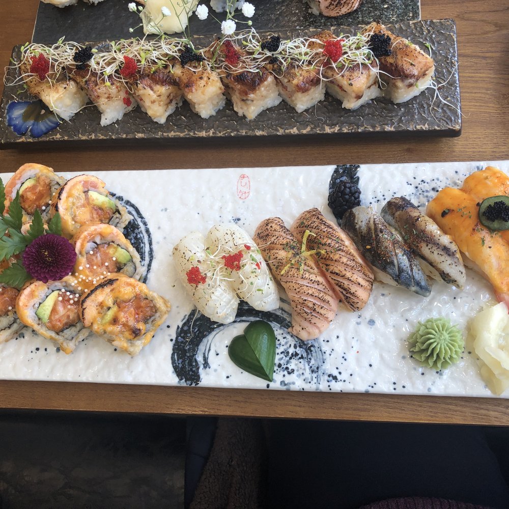 R Sushi - Oshi Eel, Torched Sushi Combo B - dine-in - Sushi Bars Near Me - North York, Ontario R Sushi - Oshi Eel, Torched Sushi Combo B - dine-in - Sushi Bars Near Me - North York, Ontario