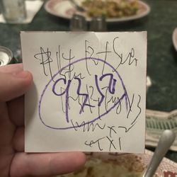 Mayflowers Chinese Restaurant - This was the check. Genuinely illegible.