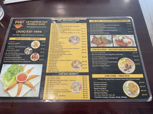Menu photo 2 Vietnamese Pho Noodle Shop Prescott, AZ Menu photo 2 Vietnamese Pho Noodle Shop Prescott, AZ