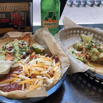 Torchy's Tacos - Mr. Orange (back left), the Republican (front left, lol), and the Wagon Wheel (on the right). ALL GOOD! - Tacos Near Me - Austin, Texas