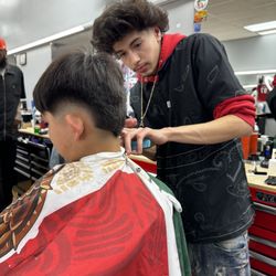 Middle of cutting my 10 year old son's hair for the first time!