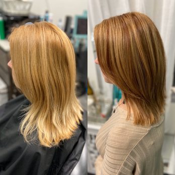 Ingrid Coes Hair Design - Copper gold lowlights - Hair Salons Near Me - Charlotte, North Carolina Ingrid Coes Hair Design - Copper gold lowlights - Hair Salons Near Me - Charlotte, North Carolina