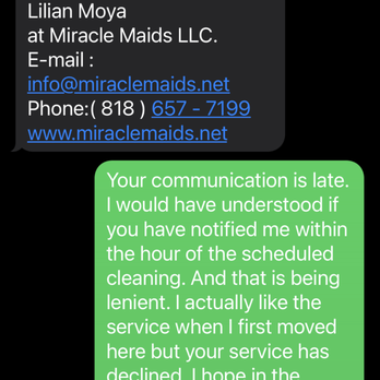 Miracle Maids - June 1st 1024 am text. - Home Cleaning Near Me Miracle Maids - June 1st 1024 am text. - Home Cleaning Near Me