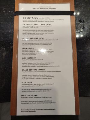 Menu photo 4 The Centurion Lounge East Elmhurst, NY Menu photo 4 The Centurion Lounge East Elmhurst, NY