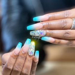 AR Nails - Bling nails ombre
