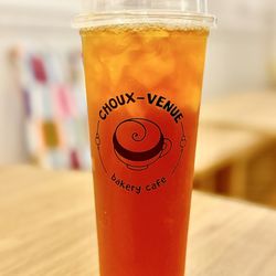 Choux-Venue Bakery Cafe - Unsweetened Jasmine green iced tea. Moi fave OuiOui.