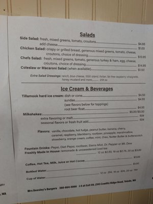 Menu photo 2 Mrs Beesley's Burgers Toledo, WA Menu photo 2 Mrs Beesley's Burgers Toledo, WA