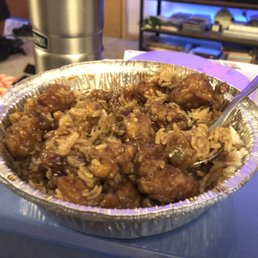 a bowl of food on a table