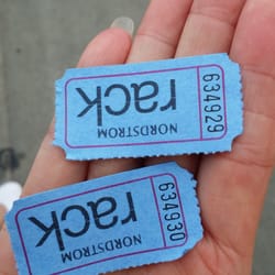 Nordstrom Rack - Raffle tickets for the grand opening