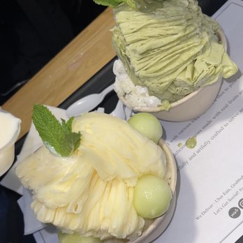 Oakobing - Mango Melon Shaved Ice & Green Tea Shaved Ice - Shaved Ice Near Me - Los Angeles, California