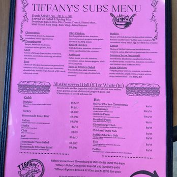 Tiffanys Uptown - menu - American Near Me - Berwick, Pennsylvania