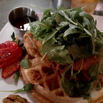 The Fiction Kitchen - Chicken and waffles. - Vegan Near Me - Raleigh, North Carolina The Fiction Kitchen - Chicken and waffles. - Vegan Near Me - Raleigh, North Carolina