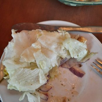 Olive Garden Italian Restaurant - This. Is. The. Salad.  There's no color!!!!! Pure head lettuce.  It's not even green. - Italian Near Me - Waco, Texas