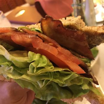 Biscotti's - My sandwich bursting with bacon! - Cafes Near Me - Reno, Nevada