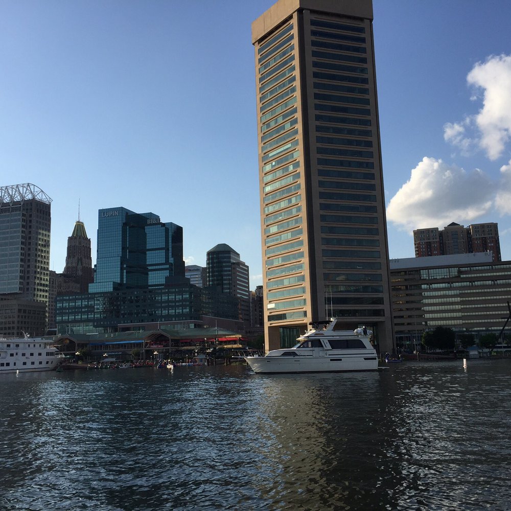 Baltimore Water Taxi - Inner Harbor and downtown from boat - Boat Charters Near Me - Baltimore, Maryland