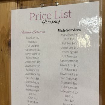Nena's Waxing - the price list 06/27/25 - Waxing Near Me - Placentia, California Nena's Waxing - the price list 06/27/25 - Waxing Near Me - Placentia, California