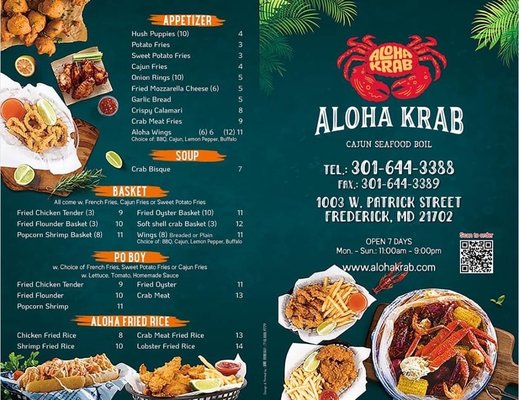 Menu photo 2 Aloha Krab Frederick, MD