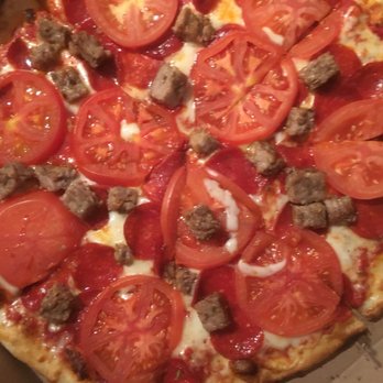Kaos Pizzeria - Pepperoni, sausage and tomatoes. - Pizza Near Me - Denver, Colorado