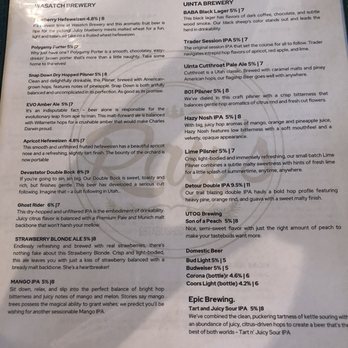 Ponderosa Eats - Beer menu - American Near Me - Orderville, Utah