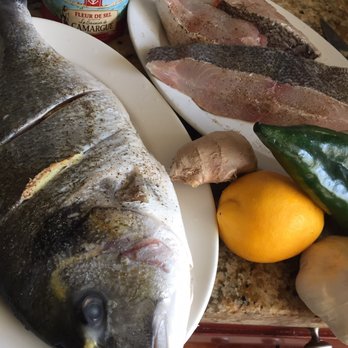Marina Food - Sea Bream and Halibut Steaks from their fish market. - International Grocery Near Me - Union City, California Marina Food - Sea Bream and Halibut Steaks from their fish market. - International Grocery Near Me - Union City, California