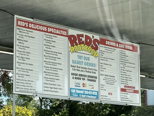 Menu photo 1 Red's Root Beer! Paw Paw, MI Menu photo 1 Red's Root Beer! Paw Paw, MI