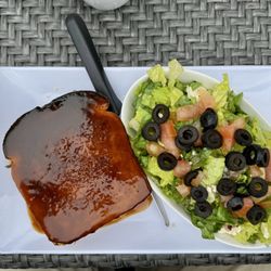 DJ's Bar & Grill - Hot beef and Greek salad