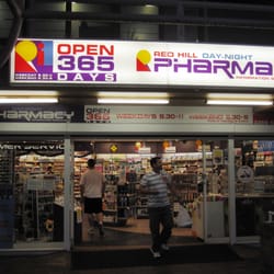 Red Hill Day & Night Pharmacy - Red Hill Pharmacy: fairly busy as night falls.
