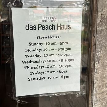 Das Peach Haus - Hours  5/2024 - Specialty Food Near Me - Fredericksburg, Texas