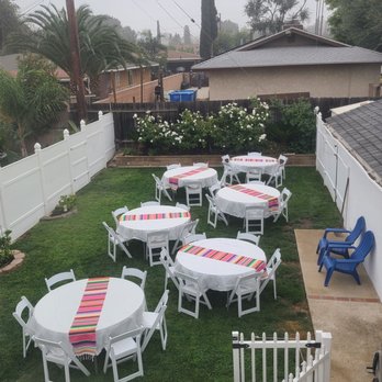 SR Party Rentals - 6 tables, ordered too many chairs (oops.. better a few too many than not enough!) - Party Equipment Rentals Near Me SR Party Rentals - 6 tables, ordered too many chairs (oops.. better a few too many than not enough!) - Party Equipment Rentals Near Me