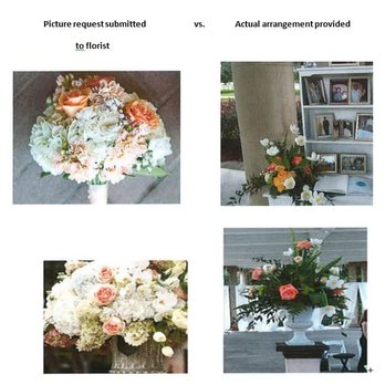 Arbor House Floral - On the left are pics I sent to the florist with descriptions of what they were for. On the right are pics of what they provided. - Florists Near Me - New Orleans, Louisiana