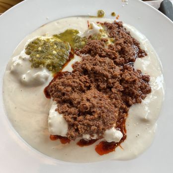 Egg - Cornbread and gravy with chorizo - Breakfast & Brunch Near Me - Saint Louis, Missouri Egg - Cornbread and gravy with chorizo - Breakfast & Brunch Near Me - Saint Louis, Missouri