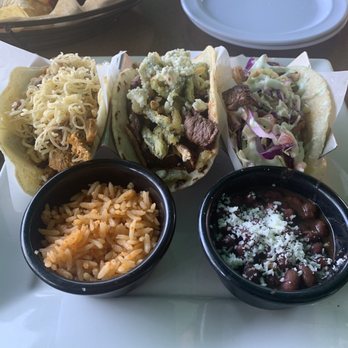 Cocina Madrigal - Three tacos: chicken, shrimp, and steak. - Tacos Near Me - Phoenix, Arizona Cocina Madrigal - Three tacos: chicken, shrimp, and steak. - Tacos Near Me - Phoenix, Arizona