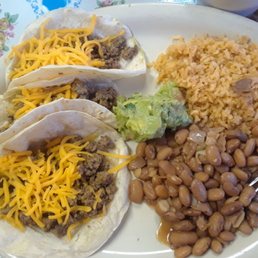 Delicious homemade tortillas, meat and the beans are seasoned to perfection.