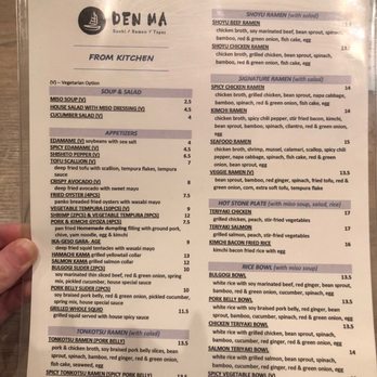 Denma Sushi & Ramen - Menu - Sushi Bars Near Me - Centennial, Colorado