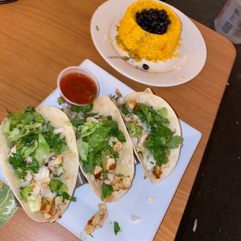 Terminal One - Chicken tacos with rice and beans - Mediterranean Near Me - Elizabeth, New Jersey
