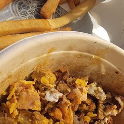 Manhattan Halal Gyro - Mixed Platter, Slice of Pita, Fries