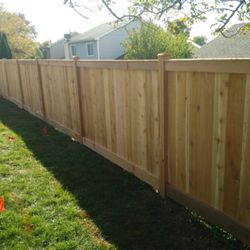 Aguirre Fence - Newly installed traditional style wood