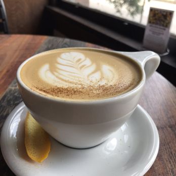 Coat Check Coffee - Butterscotch Latte. Pretty and tasty too! - Coffee & Tea Near Me - Indianapolis, Indiana