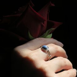 Millstone Jewelers - Handmade and one of a kind! Sterling silver sodalite ring.