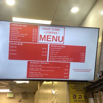 Have Some Coffee - Menu pt 1 / June 2026 - Coffee & Tea Near Me - Los Angeles, California