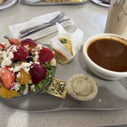 Jubelt's Bakery & Restaurant - Summer chicken salad with fruit and vegetable beef soup- So fresh