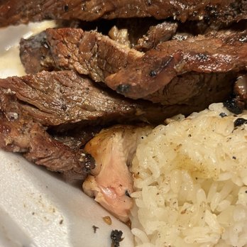 Matiki Island Barbecue - Dry beef, raw chicken, mushy Side of White Rice - Hawaiian Near Me - Fullerton, California Matiki Island Barbecue - Dry beef, raw chicken, mushy Side of White Rice - Hawaiian Near Me - Fullerton, California