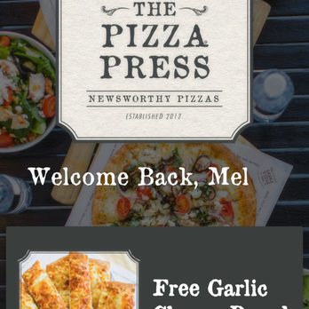 The Pizza Press - Free Garlic cheese pizza when you download the app!!! Woohoo!! :) - Salad Near Me - Orange, California The Pizza Press - Free Garlic cheese pizza when you download the app!!! Woohoo!! :) - Salad Near Me - Orange, California