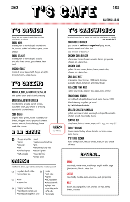 Menu photo 3 T's Cafe Solana Beach, CA