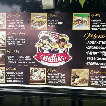 Taqueria Las Marias - Menu - Food Trucks Near Me - High Point, North Carolina Taqueria Las Marias - Menu - Food Trucks Near Me - High Point, North Carolina