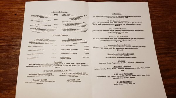 Menu photo 4 Union Pub Buffalo, NY