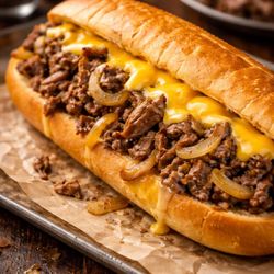 Sheetz - Real steak. No roast beef. Just fresh shaved ribeye, melted cheese, and grilled onions on a soft hoagie roll