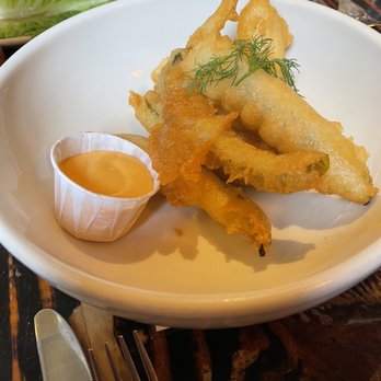 Jacob's Pickles - Fried house-made pickles with spicy aioli - Comfort Food Near Me - New York, New York Jacob's Pickles - Fried house-made pickles with spicy aioli - Comfort Food Near Me - New York, New York