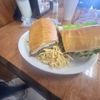 Denny's Latin Cafe - Pan con Bistec. Delicious - Cuban Near Me - Key Largo, Florida