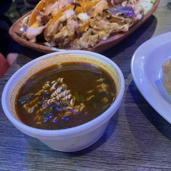 Dona Leti's - Consome with ramen for dipping - Cocktail Bars Near Me - Houston, Texas